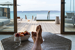 Unobstructed ocean view from deck designed by Surf City decking contractors